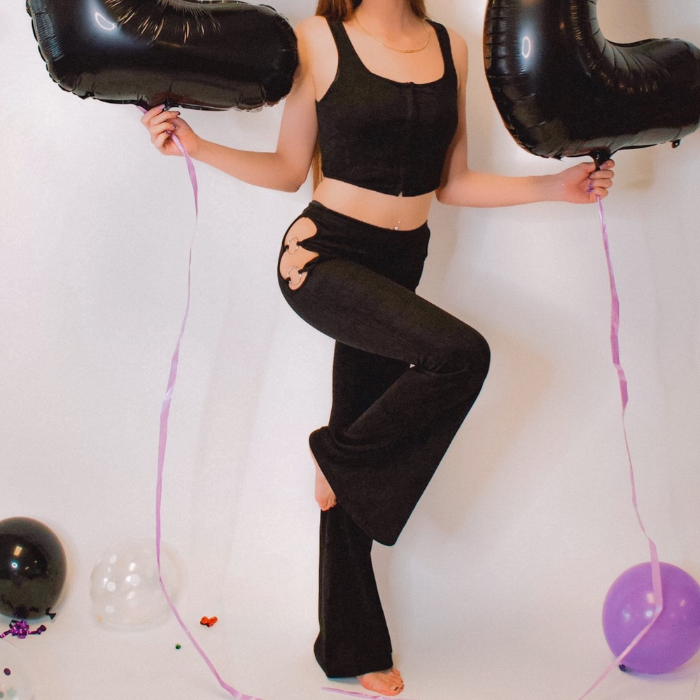 Black matching set